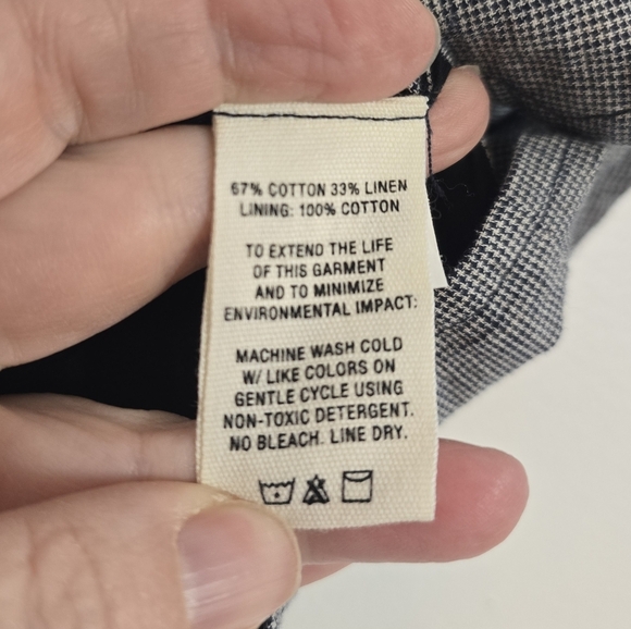 New Alex Mill Mathilde Vest in Houndstooth Black White Large - Picture 6 of 8